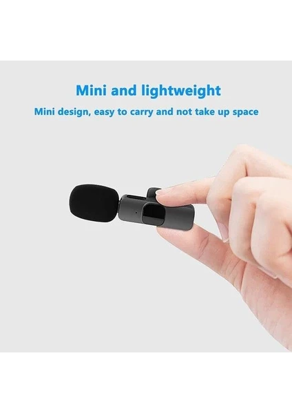 Torima 2 Adet Kablosuz Yaka Mikrofonu Typ-c 2'li Mini Mikrofon K9